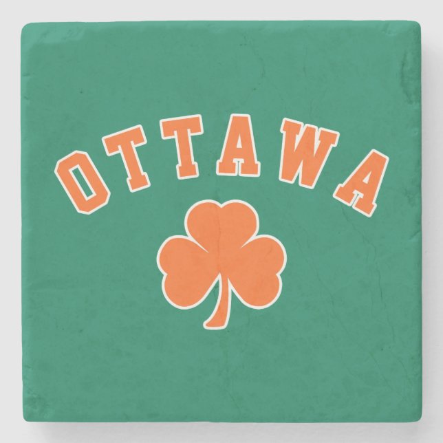 Porta-copo De Pedra Irlandeses de Ottawa (Frente)