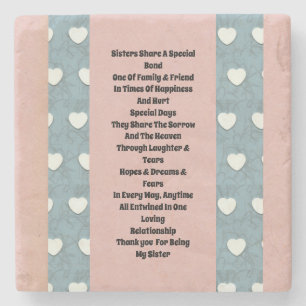 Porta-copo De Pedra Irmã Marshmallow Hearts