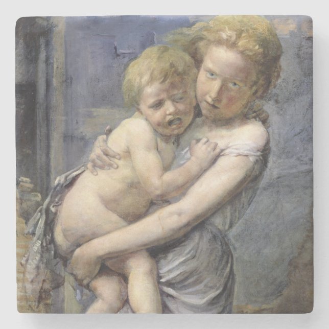 Porta-copo De Pedra Irmão e irmã (Frente)