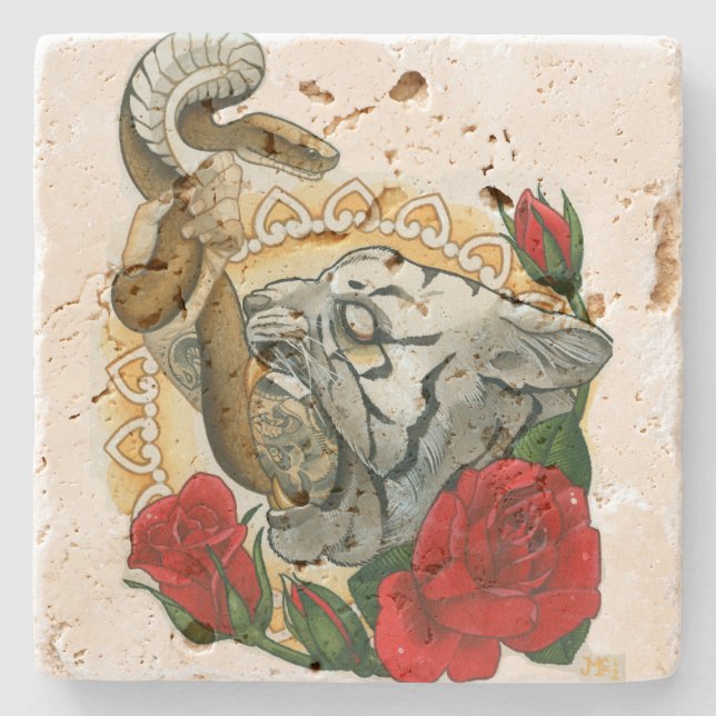 Porta-copo De Pedra "ironia " (Frente)