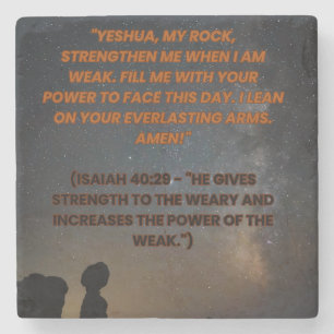 Porta-copo De Pedra Isaiah 40:29