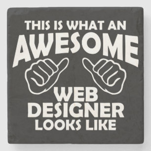 Porta-copo De Pedra Isto é como um web designer incrível