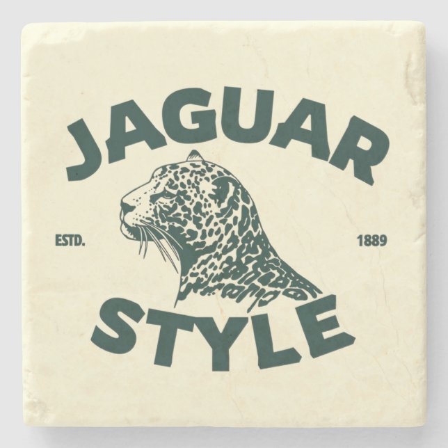 Porta-copo De Pedra Jaguar Stone Coaster (Frente)