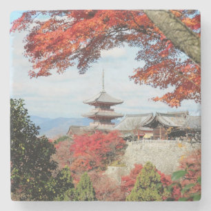 Porta-copo De Pedra Japão, Quioto. Templo Kiyomizu em cores de outono
