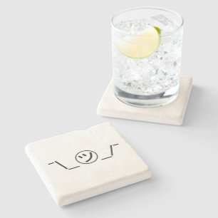 Porta-copo De Pedra Japonês Kaomoji do ¯ do Emoticon da encolho de