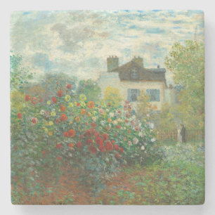 Porta-copo De Pedra Jardim do Artista Monet em Argenteuil Pintura