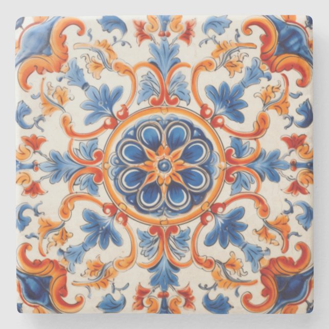 Porta-copo De Pedra Jardim Mediterrâneo (Frente)