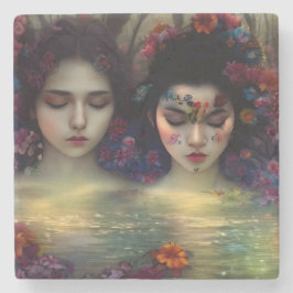 Porta-copo De Pedra Jardim Místico: Sonhos Florais