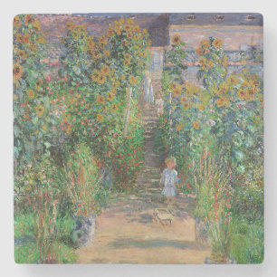Porta-copo De Pedra Jardim Monet Vetheuil Pintura Impressionista