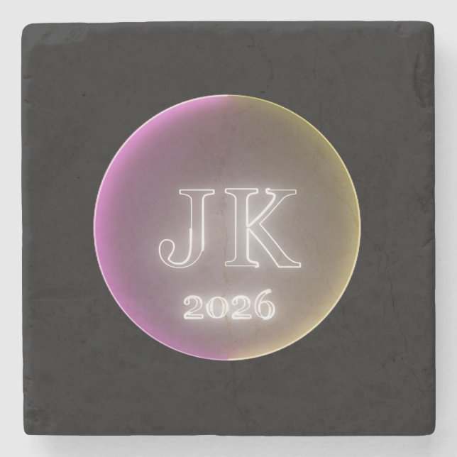 Porta-copo De Pedra JK 2026 Stone Coaster (Frente)