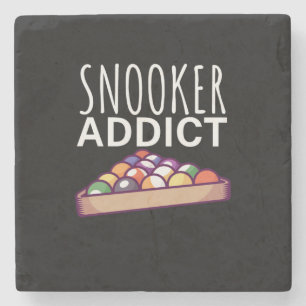 Porta-copo De Pedra Jogador de Bilhar Viciado em Snooker