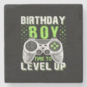 Porta-copo De Pedra Jogo de Vídeo do Birthday Boy Level Up