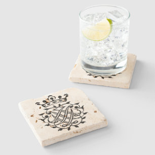 Porta-copo De Pedra Johann Sebastian Bach Seal Crest Monograma Insigni