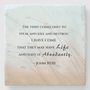 Porta-copo De Pedra John 10:10 Eu vim que eles podem ter vida
