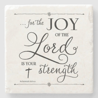Porta-copo De Pedra Joy of the Lord - Nehemiah 8:10