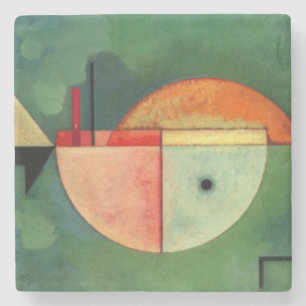 Porta-copo De Pedra Kandinsky para cima, Abstrato, pintando verde