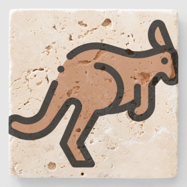 Porta-copo De Pedra Kangaroo (Frente)