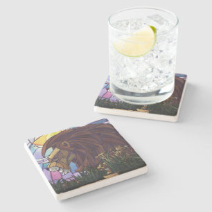 Porta-copo De Pedra King Lion e Cubs