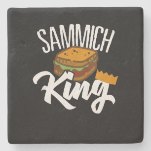 Porta-copo De Pedra King Sandwich Fars Day Comida Chef Artista Present