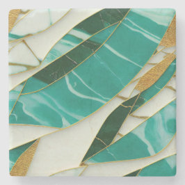 Porta-copo De Pedra Kintsugi Jade e Marble