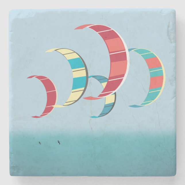 Porta-copo De Pedra Kitesurfing (Frente)