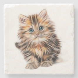 Porta-copo De Pedra Kitten