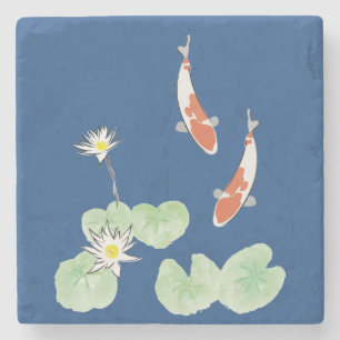 Porta-copo De Pedra Koi Pond