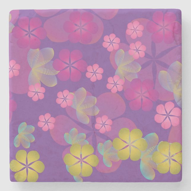 Porta-copo De Pedra Lacy Lotus Purple (Frente)
