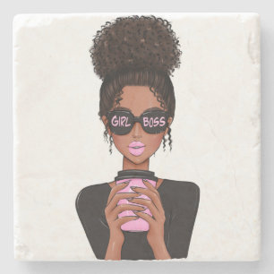 Porta-copo De Pedra Lady Boss Life, Chefe Babe Mulher, Chefe Garota