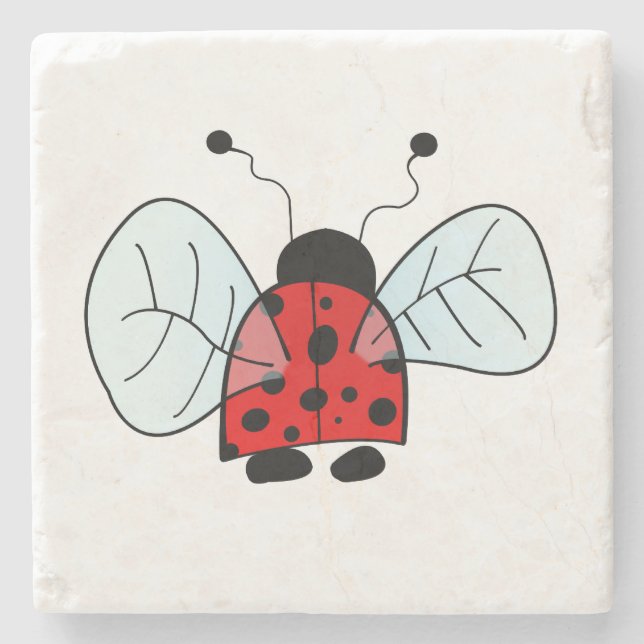 Porta-copo De Pedra Ladybird (Frente)