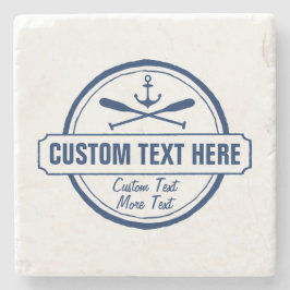 Porta-copo De Pedra Lago feito sob encomenda, casa de praia & âncora