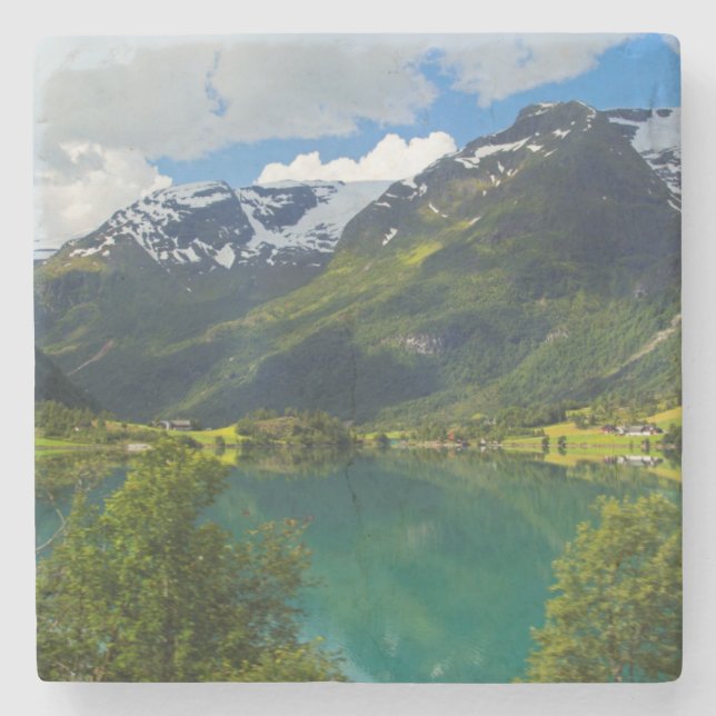 Porta-copo De Pedra Lago Floen cênico, Noruega (Frente)