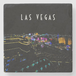 Porta-copo De Pedra Las Vegas Skyline à noite