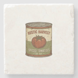 Porta-copo De Pedra Lata de Tomate Temperado Rústico Vintage