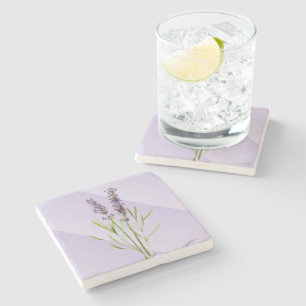 Porta-copo De Pedra Lavanda Purple Soft e Elegante