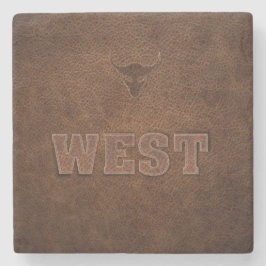 Porta-copo De Pedra Legal texto ocidental - Personalize-o