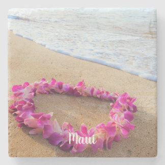 Porta-copo De Pedra Lei Havaiana sobre Sandy Beach