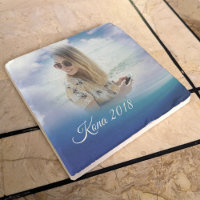 Lembrança de Férias no Oceano Azul Foto Personaliz