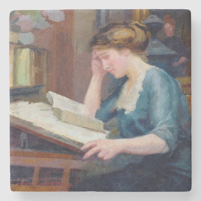 Porta-copo De Pedra Lendo 2 (Frente)