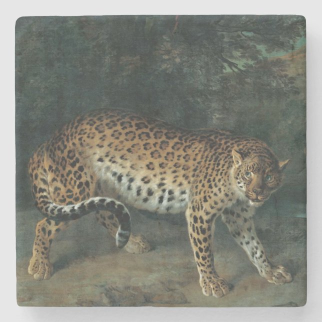 Porta-copo De Pedra Leoparda (por Jean-Baptiste Oudry) (Frente)
