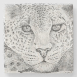 Porta-copo De Pedra Leopardo