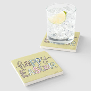 Porta-copo De Pedra Leopardo-Primavera de-coelhinho-Floral-felz pascoa