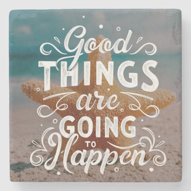 Porta-copo De Pedra Letra Inspiracional (Frente)