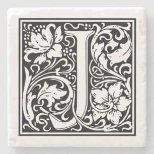 Porta-copo De Pedra Letra "J " do vintage
