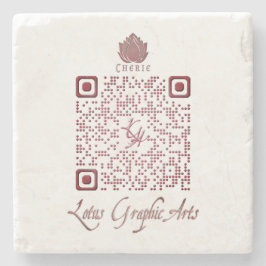 Porta-copo De Pedra LGA QRcode