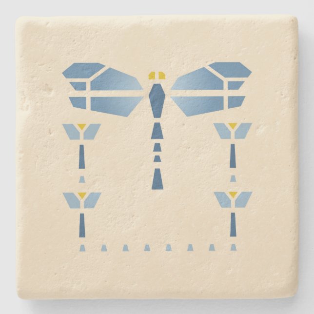 Porta-copo De Pedra "Libélula adoptiva " de Helen (Frente)