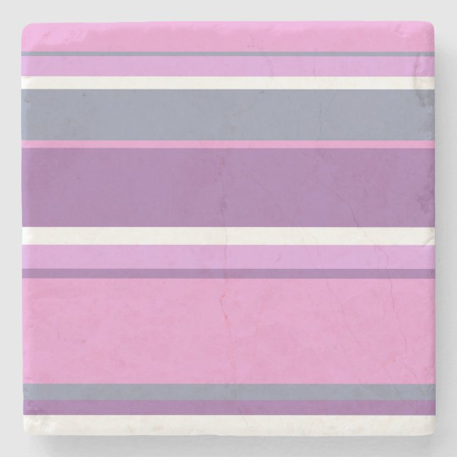 Porta-copo De Pedra Lilac stripes (Frente)