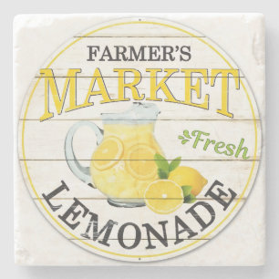 Porta-copo De Pedra Limonada Fresca do Mercado de Produtores