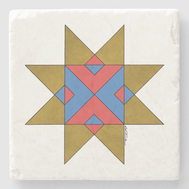 Porta-copo De Pedra Lincolnshire Auseklis Witch Mark (Frente)