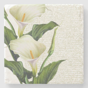Porta-copo De Pedra Linda Calla Lily